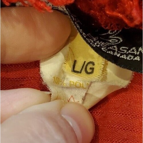 Women's Vintage Red Pleasant Pheasant Drawstring Waist Jacket Size Large CA... - Picture 10 of 10